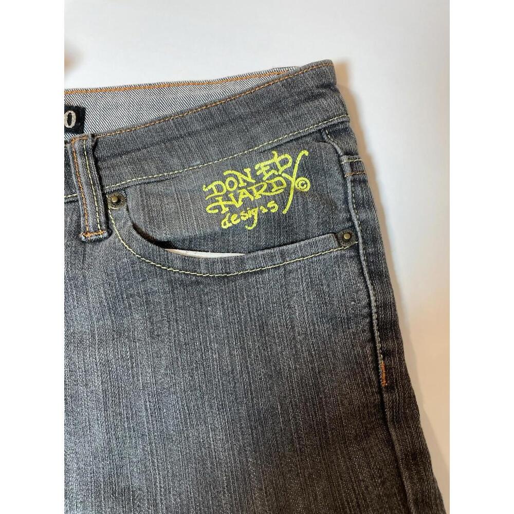 Women's Ed Hardy Jeans By Christ Audigier Embroidered Front & Back #114182 Sz30 - Picture 4 of 12